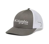Columbia Unisex's PFG Logo Mesh Ball Cap, Titanium/Hook, XXL