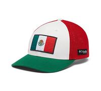Columbia Unisex's PFG Mesh Ball Cap, White/Mexico Fish Flag, X-Large
