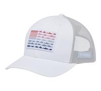 Columbia Unisex's PFG Mesh Snap Back Cap, White/Cool Grey/Fish Flag, One Size