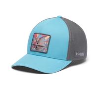 Columbia Unisex's PFG Patch Mesh Ball Cap Baseball, Vintage Blue/Redfish Shine, M