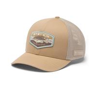Columbia Unisex's PFG Patch Mesh Ball Cap, Beach/Fossil/Big Badge Bass, XXL
