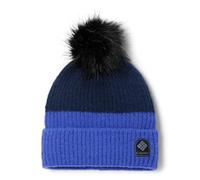 Columbia Unisex's Winter Blur Pom Beanie Hat, Clematis Blue/Collegiate Navy, One Size