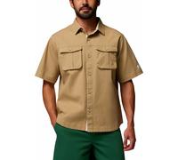 Columbia - Urban short-sleeved stretch cotton T-shirt with button placket - Acker Rock Twill SS Button Down Beach for Men - Size L - Beige Beige L