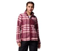 Columbia West Bend Print Full Zip Womens II in Rich Wine Herringplaid