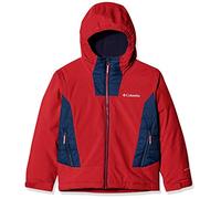 Columbia Wild Child Jacket Boys Hardshell Jacket - B-Mountain Red, Carbon, Large