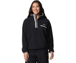 Columbia - Women's half-pressured Fleeces - Helvetia II Cropped Half Snap Fleece Black for Women - Size M Black M