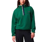 Columbia - Women's half-pressured Fleeces - Helvetia II Cropped Half Snap Fleece Rain Frst Cllgt Nv Dark Stn for Women - Size S - Green Green