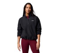 Columbia Women's Jasper Ridge Pebbled Fleece Half Snap, Fleece Pull Over, Black, Large
