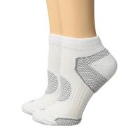 Columbia Women's 2 Pack Balance Point Walking Low Cut Socks, White Pair, 8-10 UK