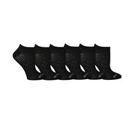 Columbia Women's 6-Pack Mesh Lightweight No Show Socks, 4-10 Hiking, Black, 3.5-9 UK