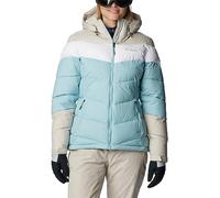Columbia Women's Abbott Peak Insulated Jacket, Ski Jacket, Aqua Haze/Dark Stone/White, Size XL