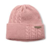 Columbia Women's Agate Pass Cable Knit Beanie, Beanie Hat, Eraser Pink, One Size