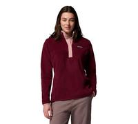 Columbia Women's Benton Springs 1/2 Snap Pull Over 2, Fleece Pull Over, Rich Wine/Eraser Pink, Large