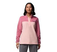 Columbia Women's Benton Springs 1/2 Snap Pull Over Ii Fleece Jacket, Pink Sand/Rosette, XL