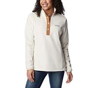 Columbia Women's Benton Springs 1/2 Snap Pullover, Fleece Pull Over, Chalk/Chalk/Camel Brown, Size XS