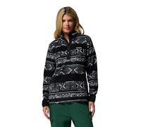 Columbia Women's Benton Springs Printed 1/2 Snap, Fleece Pull Over, Black Deschutes Days, Small
