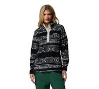 Columbia Women's Benton Springs Printed 1/2 Snap, Fleece Pull Over, Black Deschutes Days, Small