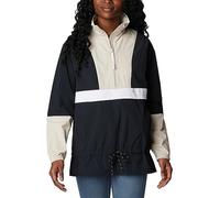 Columbia Women's Boundle Short Sleeve Trek Anorak Lightweight Windbreaker, Black, Dark Stone, White, XL