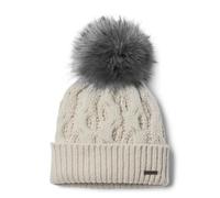 Columbia Women's Boundless Days Cable Knit Pom Beanie - Dark Stone - White