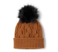 Columbia Women's Boundless Days Cable Knit Pom Beanie, Camel Brown, O/S
