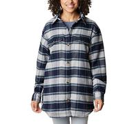 Columbia Women's Calico Basin Shirt Jacket, Dark Nocturnal Buffalo Ombre, XL