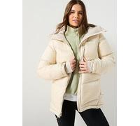 Columbia Women's Cloudview Down Hooded Jacket, Beige, Size M, Women Beige