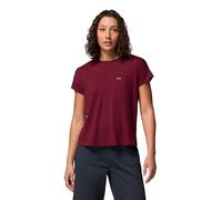 Columbia Women's Daniela Falls Short Sleeve, Short Sleeve T-Shirt, Rich Wine, Large