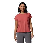 Columbia Womens Daniela Falls Short Sleeve, Washed Red, XL
