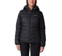 Columbia Women's Delta Ridge Down Hooded Jacket, Hooded Puffer Down Jacket, Black, Size S