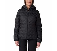 Columbia Women's Delta Ridge Down Hooded Jacket, Hooded Puffer Down Jacket, Black, Size XL