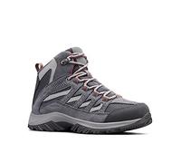 Columbia Women's Crestwood Mid Waterproof Hiking Shoe, Graphite, Daredevil, 10 Wide
