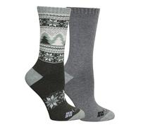 Columbia Women's Enchanted Forest Wool Crew Socks 2 Pair, St. Green/Charcoal, 3.5-9 UK