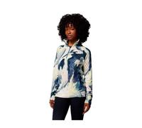 Columbia Women's Glacial 4 Print Half Zip, Fleece Pull Over, Everblue Snowflight, L