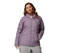 Columbia Women's Heavenly Hooded Jacket, Hooded Puffer Jacket, Shale Purple, L