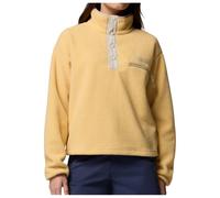 Columbia - Short-cut fleece with half-press-stud collar - Helvetia II Cropped Half Snap Fleece Sand Dune Dark Stone Ancnt Fssl for Women - Size L - Yellow Yellow L