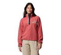Columbia - Fleece with half-zip collar - Helvetia II Cropped Half Snap Fleece Washed Red Moonvista Dark Stone for Women - Size L Red L