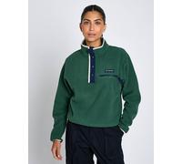 Columbia - Women's half-pressured Fleeces - Helvetia II Cropped Half Snap Fleece Rain Frst Cllgt Nv Dark Stn for Women - Size L - Green Green L