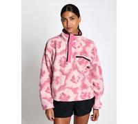 Columbia Women's Helvetia II Cropped Sherpa Half Snap Printed Fleece - Rosette/Sprayflower - Pink - Size: Small