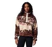 Columbia Womens Helvetia II Printed Crop Half Zip Fleece Brown XL
