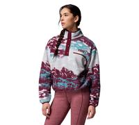 Columbia Womens Helvetia II Printed Crop Half Zip Fleece Red M