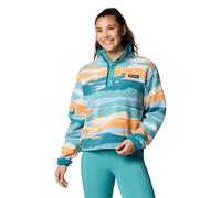 Columbia Womens Helvetia II Printed Crop Half Zip Fleece Teal L