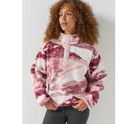 Columbia Womens Helvetia II Printed Cropped 1/2 Snap Fleece, Purple, Size S, Women Purple