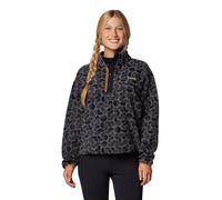 Columbia Women's Helvetia II Printed Cropped Half Snap, Black Retroscape, Medium