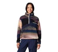 Columbia Women's Helvetia II Printed Cropped Half Snap, Collegiate Navy Dolomites, Medium