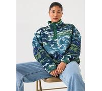 Columbia Women's Helvetia Ii Printed Cropped Half Snap Fleece - Blue, Blue, Size S, Women Blue