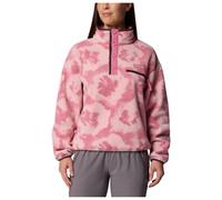 Columbia Women's Helvetia II Cropped Sherpa Half Snap Printed Fleece - Rosette/Sprayflower - Pink - Size: Medium