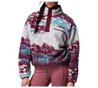Columbia - Printed half-pressure fleece - Helvetia II Printed Cropped Half Snap Rich Wine Sisters Rich Wine for Women - Size S - Burgundy Burgundy