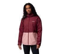 Columbia Women's Inner Limits 3 Jacket, Waterproof Rain Jacket, Rich Wine/Eraser Pink, X-Large