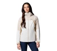 Columbia Women's Inner Limits 4 Jacket, Waterproof Rain Jacket, Sea Salt/Dark Stone/Ancient Fossil, Medium
