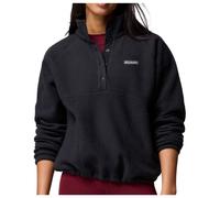 Columbia Women's Jasper Ridge Pebbled Fleece Half Snap, Fleece Pull Over, Black, X-Large